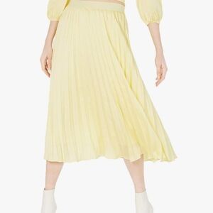 Lucy Paris Light Yellow Midi Skirt